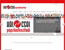 Tablet Screenshot of kalocsaipaprikafesztival.hu